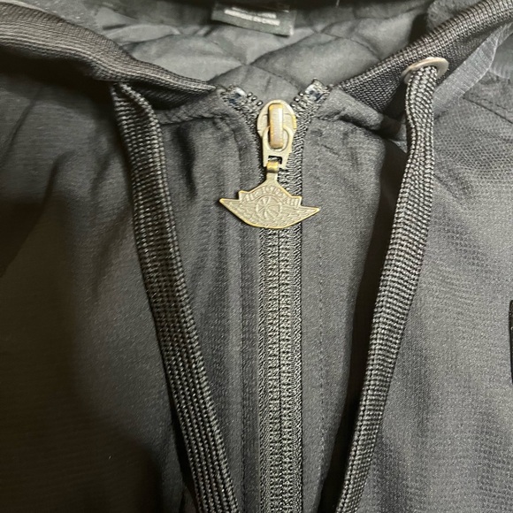 Nike Air Jordan Jacket Mens Small Black Full Zip Woven Quilt Lined 576817-010 - Picture 4 of 6
